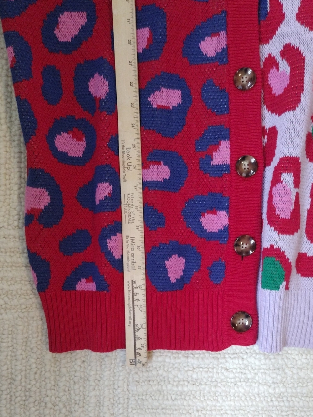 FARM Rio Colorblock Leopard-Print Button Cardigan Sweater - Multicolor - Picture 8 of 8